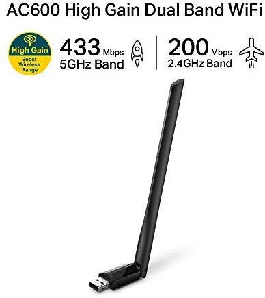 TP-LINK | Dviejų dažnių USB 2.0 adapteris | Archer T2U Plus