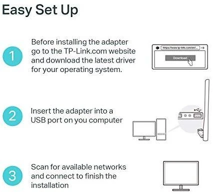 TP-LINK | Dviejų dažnių USB 2.0 adapteris | Archer T2U Plus