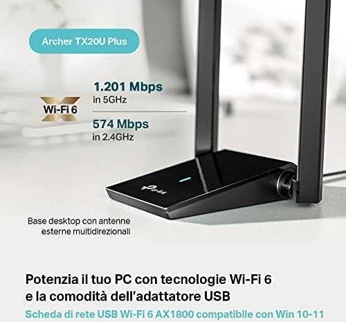 WRL ADAPTER 1800MBPS USB/ARCHER TX20U PLUS TP-LINK
