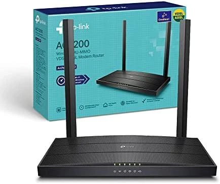 Belaidis Maršrutizatorius - TP-Link Archer AC1200 MU-MIMO VDSL/ADSL 4 LAN Prievadai Juodas