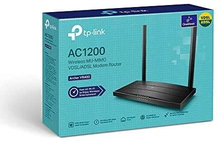 Belaidis Maršrutizatorius - TP-Link Archer AC1200 MU-MIMO VDSL/ADSL 4 LAN Prievadai Juodas