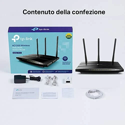 Maršrutizatorius TP-LINK VR400 (3G/4G USB, ADSL (telefono jungtis), ADSL2+, VDSL2, 2,4 GHz, 5 GHz)