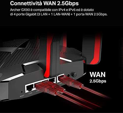 Maršrutizatorius WRL ROUTER 6600MBPS 1000MTRI BAND ARCHER GX90 TP-LINK