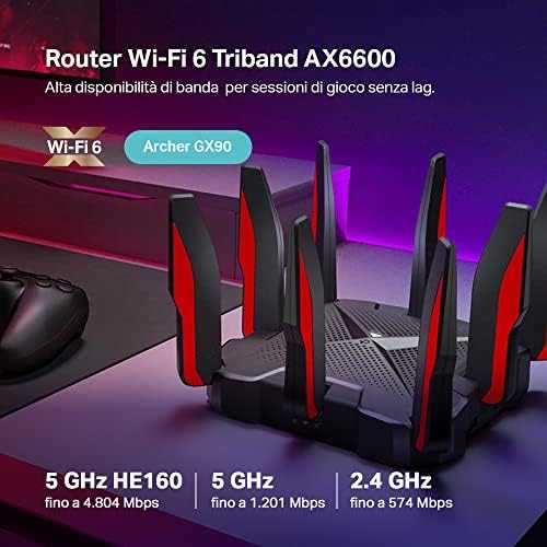 Maršrutizatorius WRL ROUTER 6600MBPS 1000MTRI BAND ARCHER GX90 TP-LINK