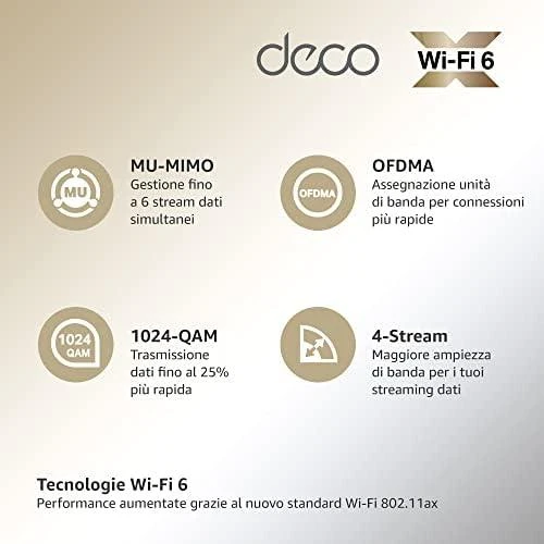 Maršrutizatorius TP-LINK Deco X20 (3-pack), Baltos spalvos