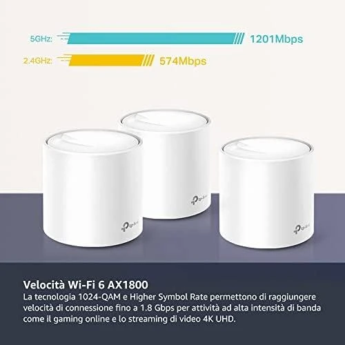 Maršrutizatorius TP-LINK Deco X20 (3-pack), Baltos spalvos
