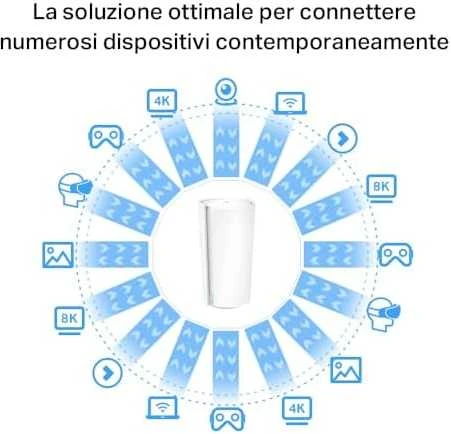 Maršrutizatorius TP-LINK Deco XE200 Tri-Band WiFi 6E tinklelio sistema, 2 pakuotės