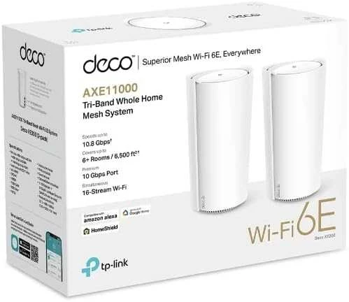 Maršrutizatorius TP-LINK Deco XE200 Tri-Band WiFi 6E tinklelio sistema, 2 pakuotės