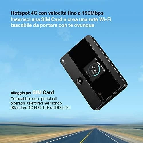 Modemas TP-LINK mobilusis 4G LTE WLAN Maršrutizatorius su integr.4G modemu, SIM kortelės lizdas, 1,4 colio TFT Ekranas, 2550 mAH Akku, Micro SD kortelės lizdas