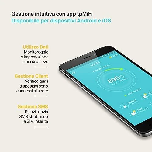 Modemas TP-LINK mobilusis 4G LTE WLAN Maršrutizatorius su integr.4G modemu, SIM kortelės lizdas, 1,4 colio TFT Ekranas, 2550 mAH Akku, Micro SD kortelės lizdas