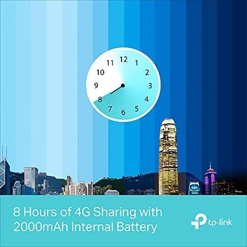Modemas TP-LINK mobilusis 4G LTE WLAN Maršrutizatorius su integr.4G modemu, SIM kortelės lizdas, 1,4 colio TFT Ekranas, 2550 mAH Akku, Micro SD kortelės lizdas