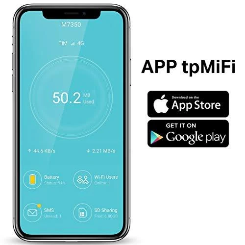 Modemas TP-LINK mobilusis 4G LTE WLAN Maršrutizatorius su integr.4G modemu, SIM kortelės lizdas, 1,4 colio TFT Ekranas, 2550 mAH Akku, Micro SD kortelės lizdas