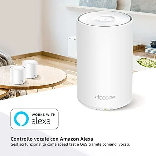 Maršrutizatorius TP-LINK | Visų namų tinklelio „Wi-Fi 6“ | „Deco 4G+ AX1800“ | 802.11ax | 300 Mbps | Ethernet LAN (RJ-45) jungtys 3 | Tinklo palaikymas: Taip | Ne