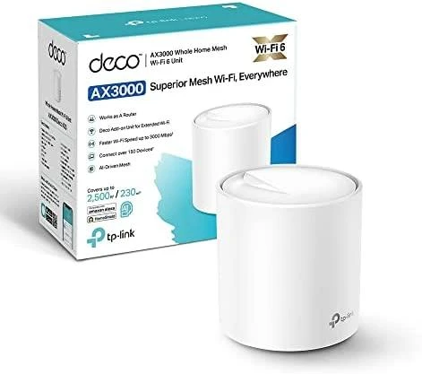 Belaidis maršrutizatorius P-Link Deco X50 Mesh WLAN Set (1 Pack), AX3000 Dual Band  & Repeater (Range iki 232 m², WPA3)/Mesh Suppor
