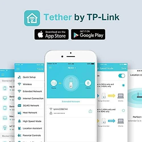 TP-LINK | Ilgintuvas | RE365 | 802.11ac | 2.4GHz/5GHz | 300+867 Mbit/s | 10/100 Mbit/s | Ethernet LAN (RJ-45) jungtys: 1 | MU-MiMO: Ne | ne PoE | Antenos tipas: 2 išorinės