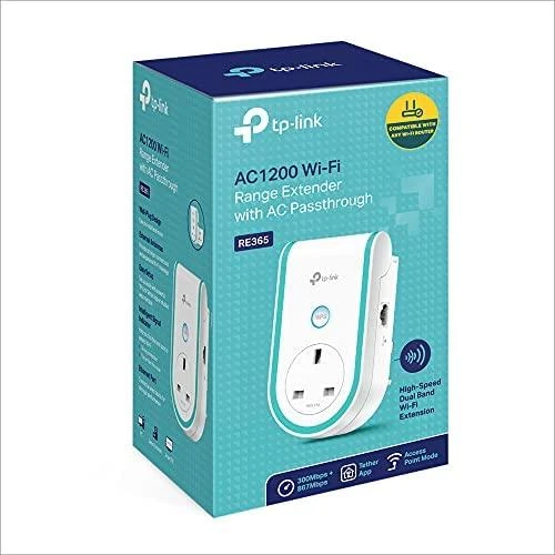TP-LINK | Ilgintuvas | RE365 | 802.11ac | 2.4GHz/5GHz | 300+867 Mbit/s | 10/100 Mbit/s | Ethernet LAN (RJ-45) jungtys: 1 | MU-MiMO: Ne | ne PoE | Antenos tipas: 2 išorinės