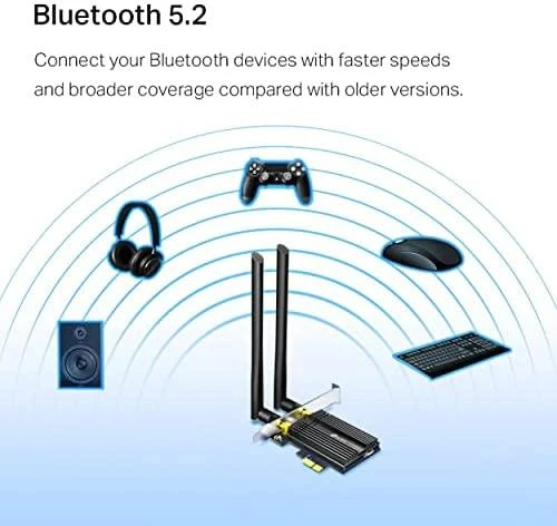 TP-LINK | Archer Wi-Fi 6 Bluetooth 5.0 PCIe adapteris | TX50E | 2.4GHz/5GHz | Antenos tipas: 2xExternal