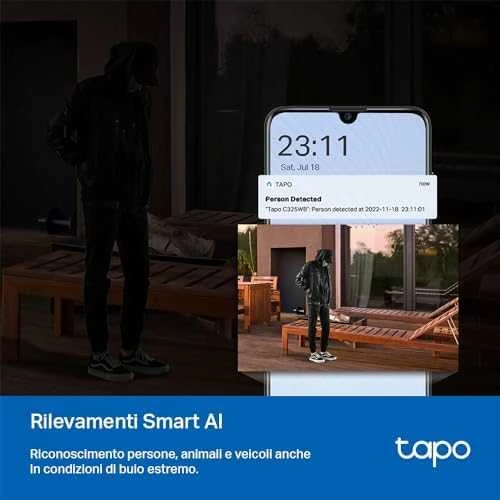 TP-LINK | ColorPro Outdoor Security Wi-Fi kamera | Tapo C325WB | Kulka | 4 MP | F1.0 | IP66 | H.264 | „MicroSD“, iki 512 GB