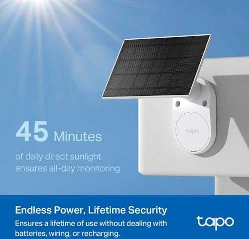 TP-LINK | Saulės energija varoma apsaugos kamerų rinkinys | Tapo C410 rinkinys | Kulka | 3 MP | 3.17mm/F1.65 | IP65 | H.264 | „MicroSD“ kortelė, iki 512 GB