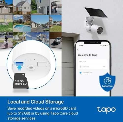 TP-LINK | Saulės energija varoma apsaugos kamerų rinkinys | Tapo C410 rinkinys | Kulka | 3 MP | 3.17mm/F1.65 | IP65 | H.264 | „MicroSD“ kortelė, iki 512 GB