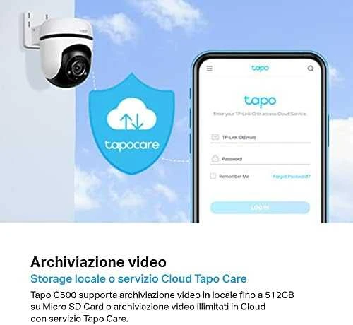 TP-LINK | Pakreipiama/sukama dirbtinio intelekto namų apsaugos „Wi-Fi“ kamera | Tapo C500 | Kupolinė | 2 MP | H.264 | „Micro SD“ kortelė, iki 512 GB
