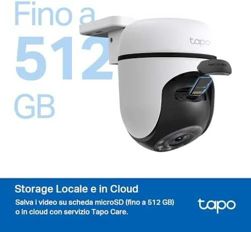 TP-LINK | Pakreipiama/sukama dirbtinio intelekto namų apsaugos „Wi-Fi“ kamera | Tapo C500 | Kupolinė | 2 MP | H.264 | „Micro SD“ kortelė, iki 512 GB