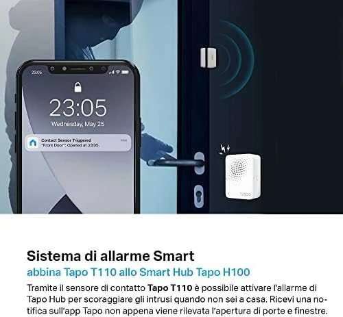 TP-LINK | Tapo išmanusis kontaktinis jutiklis | Tapo T110 | 868/922MHz