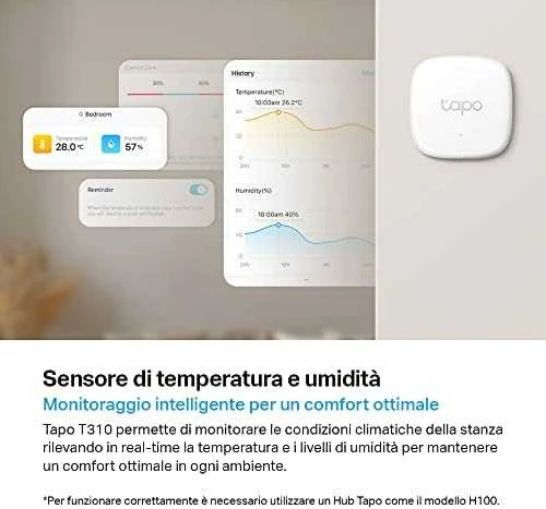 TP-LINK išmanusis temperatūros jutiklis Tapo T310 (TAPO T310)