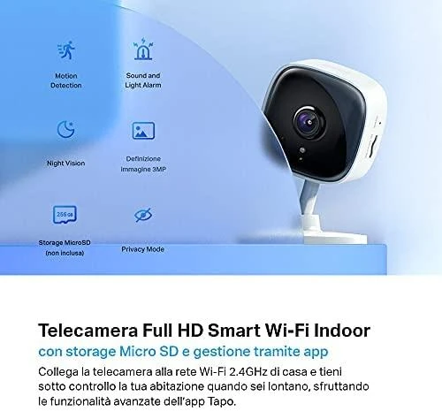 TP-LINK | Namų apsauga Wi-Fi kamera | Tapo C110 | Kubas | 3 MP | 3,3 mm/F/2,0 | Privatumo režimas, garso ir šviesos signalizacija, judesio aptikimas ir pranešimai, patobulintas naktinis matymas | H.264 | Micro SD, maks. 256 GB