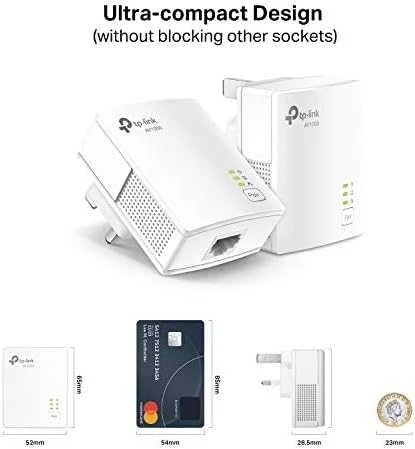TP-LINK | Gigabit Powerline Starter Kit | TL-PA7017 RINKINYS | 10/100/1000 Mbit/s | Ethernet LAN (RJ-45) jungtys 1 | Nėra „Wi-Fi“ | Duomenų perdavimo sparta (maks.) 1000 Mbit/s | Papildomas lizdas