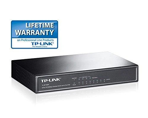 Šakotuvas TP-LINK 8 prievadų PoE jungiklis 4 PoE prievadai