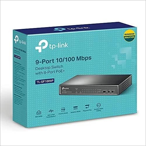 Šakotuvas TP-LINK | Jungiklis | TL-SF1009P | Nevaldomas | Darbalaukis | 10/100 Mbps (RJ-45) jungtys kiekis 9 | PoE+ jungtys kiekis 8 | Maitinimo tipas Išorinis
