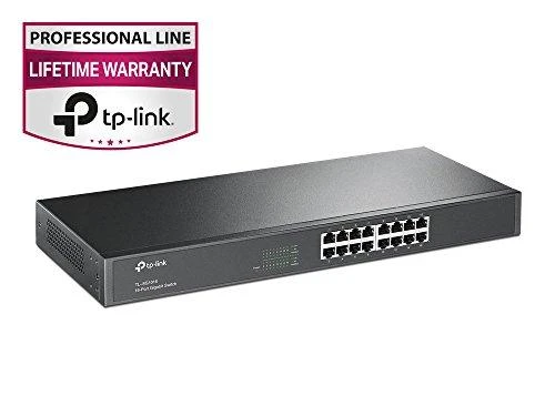Šakotuvas TP-LINK 16 prievadų gigabito komutatorius, montuojamas į 19 colių stelažą