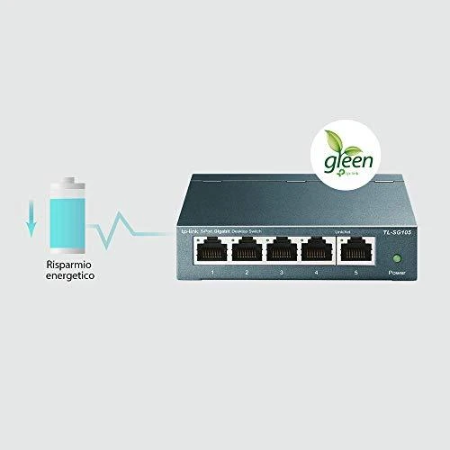 Šakotuvas Komutatorius TP-LINK, 5-port, metalinis korpusas, juodas / TL-SG105