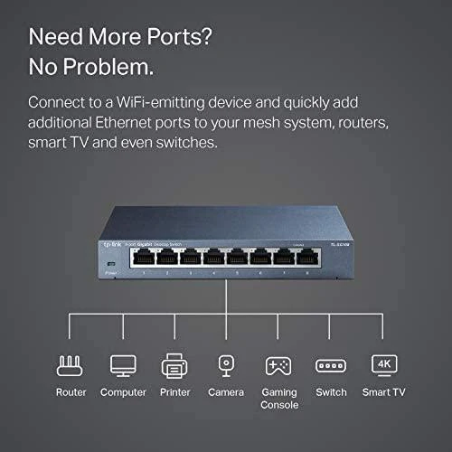 Šakotuvas Komutatorius TP-Link 8port / TL-SG108