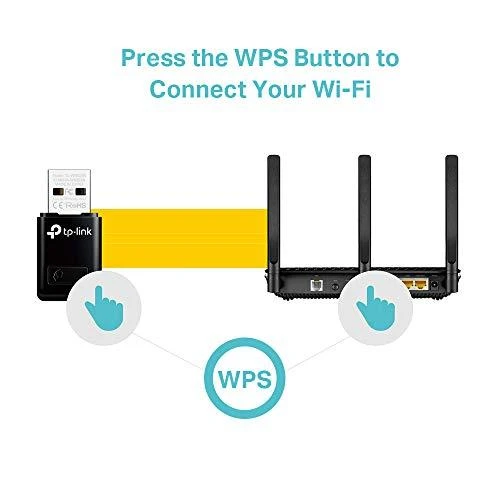 TP-LINK N300 WLAN Mini-USB adapteris, 2,4 GHz, 802.11b/g/n, QSS mygtukas, Autorun įrankis, palaiko Windows XP/Vista/7/8 ir MacOS
