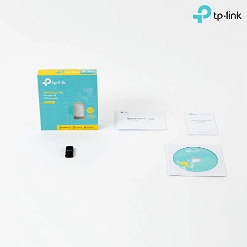 TP-LINK N300 WLAN Mini-USB adapteris, 2,4 GHz, 802.11b/g/n, QSS mygtukas, Autorun įrankis, palaiko Windows XP/Vista/7/8 ir MacOS