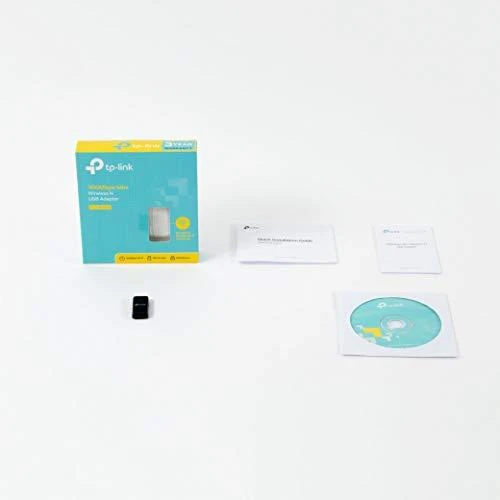 TP-LINK N300 WLAN Mini-USB adapteris, 2,4 GHz, 802.11b/g/n, QSS mygtukas, Autorun įrankis, palaiko Windows XP/Vista/7/8 ir MacOS