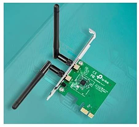 TP-LINK 300MBit/s WLAN-N PCI Express adapteris Atheros-Chipsatz 2T2R 2,4GHz 802.11b/g/n 2 nuimamos antenos