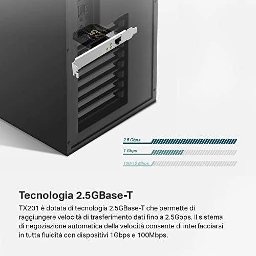 TINKLO KORTELĖ ETHERNET PCIE TL-TX201 2.5 Gigabit Ethernet TP-LINK