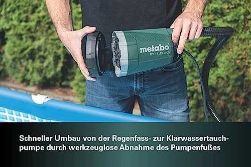 Vandens siurblys Metabo TPF 18 LTX 2200; 18 V (be akumuliatoriaus ir pakrovėjo)
