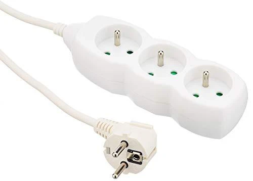 TRACER TRALIS44614 Prailginimo laidas PowerCord 3m 3 lizdai baltas