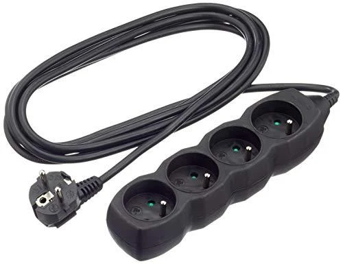 TRACER TRALIS44615 Prailginimo laidas PowerCord 3m 4 lizdai juodas