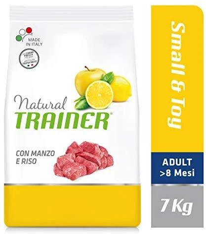 Trainer Natural Adult Mini sausas maistas su jautiena ir ryžiais šunims 7kg