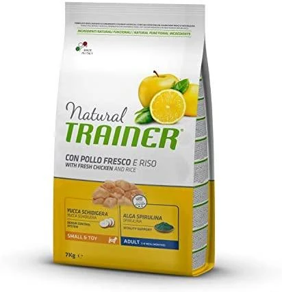 Trainer Natural Adult Mini sausas maistas su jautiena ir ryžiais šunims 7kg