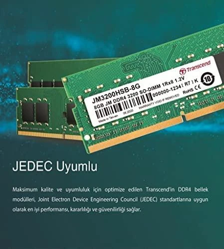 RAM TRANSCEND 16GB JM DDR4 3200MHz SO-DIMM 2Rx8 1Gx8 CL22 1.2V