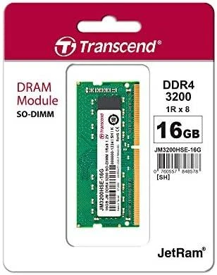 RAM TRANSCEND 16GB JM DDR4 3200MHz SO-DIMM 2Rx8 1Gx8 CL22 1.2V