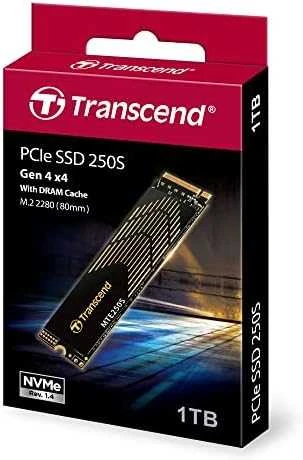 TRANSCEND 1TB M.2 2280 PCIe Gen4x4 NVMe 3D TLC su Dram grafeno radiatoriumi