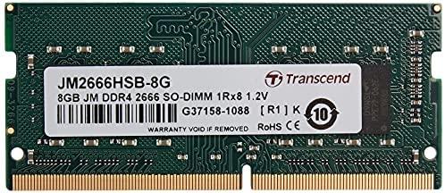 Nešiojamo kompiuterio atmintis TRANSCEND 8GB JM DDR4 2666 SO-DIMM 1Rx8 1Gx8 CL19 1,2V