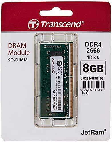 Nešiojamo kompiuterio atmintis TRANSCEND 8GB JM DDR4 2666 SO-DIMM 1Rx8 1Gx8 CL19 1,2V